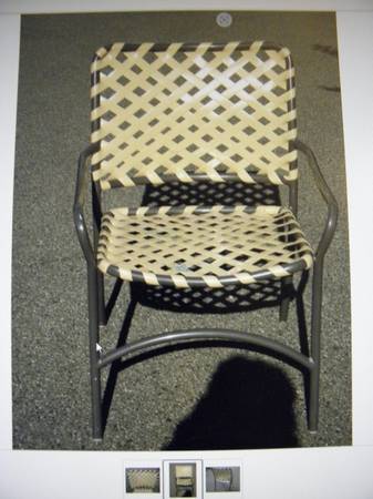 Vtg Retro MidCentury TROPITONE patio CHAIR  brown frame 1