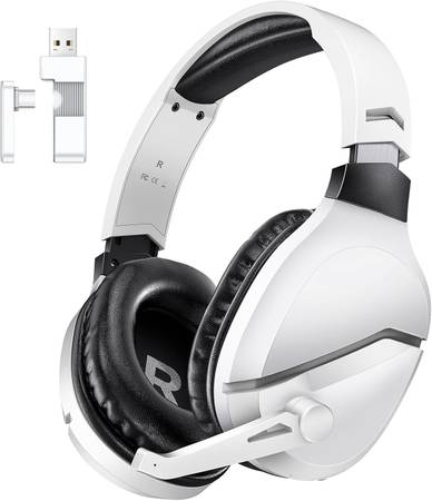 WolfLawS Wireless Gaming Headset with Noise Canceling Microphone for 1