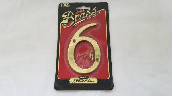 4" Solid Brass #1 #6/9 House Numbers Address Numbers 02-3010-605 1