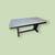 Modern 5-Piece Dining Set  White Faux Marble Table with Black Nailhead Chairs 8 thumbnail