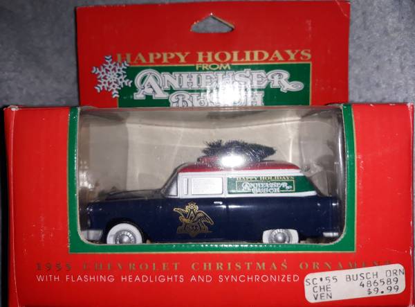 Vintage 1995 Anheuser Busch 1955 Chevrolet Christmas Ornament - New 1