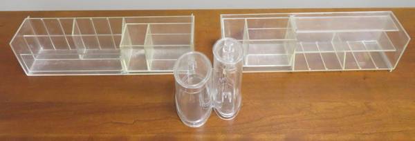 Three  Acrylic Organizers,  Caddies, / Containers 1
