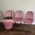 Pink gold velvet dining chairs 4 thumbnail