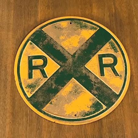 Decorative Metal Accent Railroad Sign (Wall Decor) 1