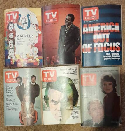 Six 1971 TV Guide Magazines 1