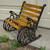 Mini 9" Cast Iron Wood Rocking Park Bench Toy, Doll House 1 thumbnail