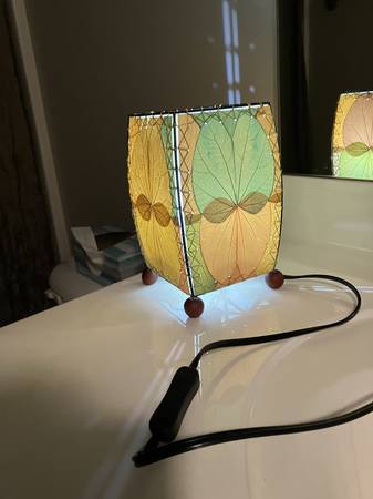 small lamp made from leafs 1