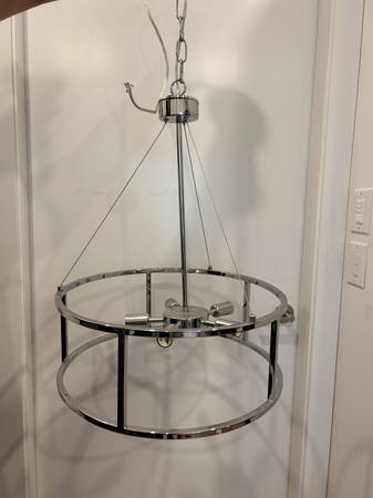Chrome ceiling light fixture 1