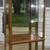 Wood curio cabinet lighted stained glass side entry 3 thumbnail