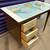 Vintage MCM Desk World Map Top 3 Drawer 4 thumbnail