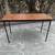 Rectangular Folding Utility Table with brown vinyl padded top by Meco 1 thumbnail