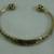 Egyptian Design Sterling Silver Domed Cuff Bracelet 8mm 7" Unique desi 1 thumbnail