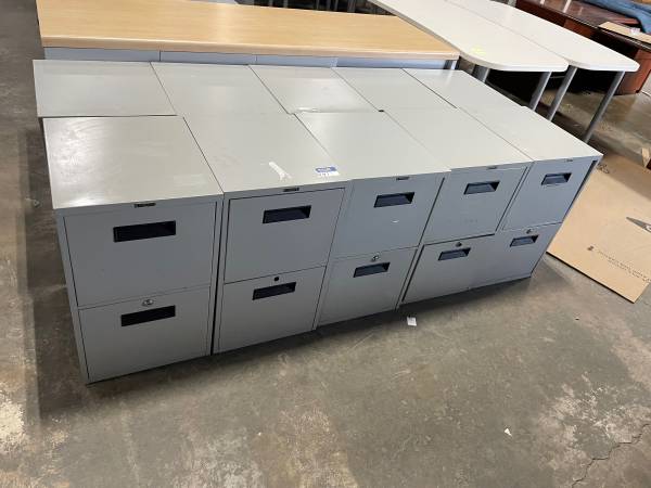 6 Grey Metal Office 2 Dr. Vertical File Cabinets! Only $10 ea! 1