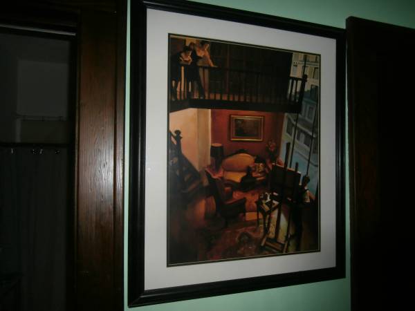 Artist Painting With Women Watching On Balcony Picture 1