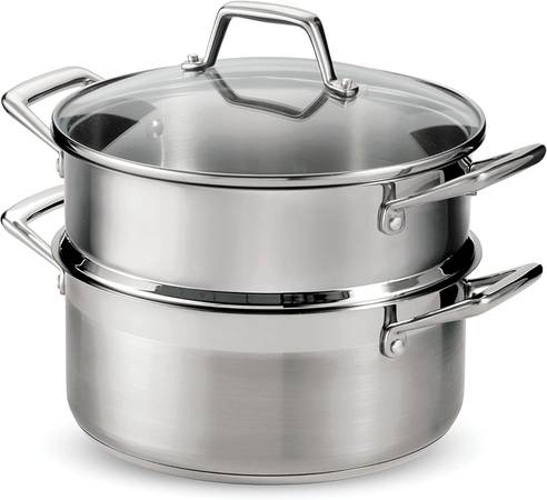 Tramontina Gourmet 5-Quart Steamer Set, stainless steel, NEW 1