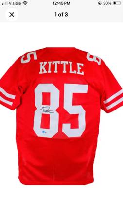🏈 (2) GEORGE KITTLE * AUTOGRAPHED 49’ERS JERSEYS * BECKETT COA 🏈 1