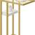 HOOBRO C Shaped End Table Gold Side Coffee Table Couch Tempered Glass 1 thumbnail