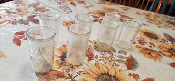 Vintage Starburst/plain miniature glasses 1