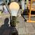 Brass and teak mid century lamp with night light  A233 9 thumbnail