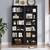 6-Tier Fixed Shelf Bookcase, 75" Tall Heavy-Duty Storage with Tip-Resistant Desi 7 thumbnail