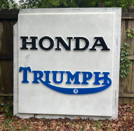 Vintage Honda Triumph sign 1