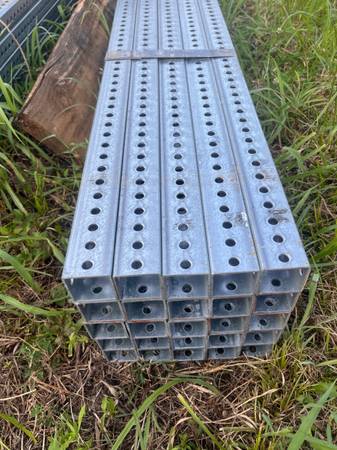 steel square post Galvanized bolt holes 1