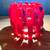 VINTAGE 1980s CHERRY RED BAKELITE LUCITE PLASTIC STRETCHY BRACELET 3” 2 thumbnail