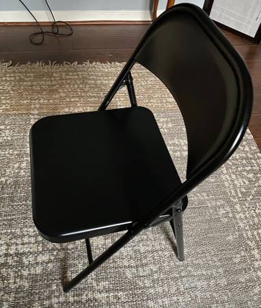 black metal folding chair for sale 1