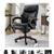 Black rolling office chair adjustable height & tilt 2 thumbnail