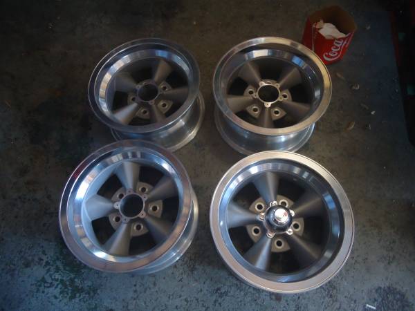 TORQUE THRUST MAG WHEELS 7 X 14 CHEVY BRAND NEW FULL SET 1