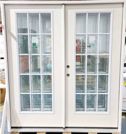 New 72" 15 Lite RH Inswing Fiberglass Exterior French Door 1