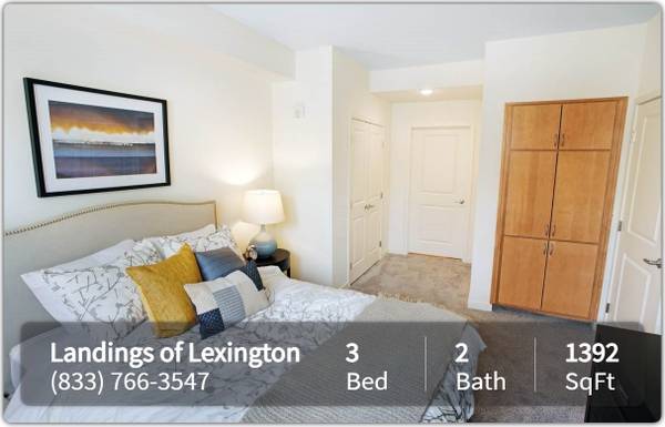 $1,962 / 3br - 1392ft2 - ¿Sin auto? ¡Ningún problema! ¡Excelente comunidad cerca de las líneas de transporte público! 3 habitaciones/2 baños (Lexington)63868696959361122