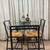 3 Piece Glass & Iron Compact Dining Set IKEA - PERFECT FOR STUDIO 6 thumbnail