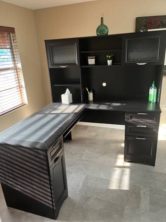 L-SHAPE DESK, Office chairs, TV Stand, etc. 1