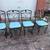 48” Round Patio Set w/4 Vintage Rought Iron Chairs 7 thumbnail