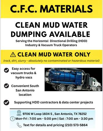 Clean Mud Water Dumping (HDD Contractors & Vacuum Trucks) 1