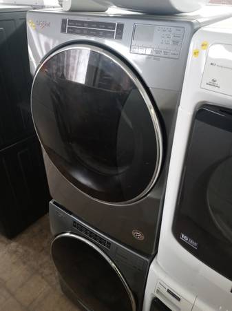 🌲Whirlpool gray stackable front load washer and dryer set 1