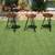 3- Solid Wood Bar Stools-w/ Metal Hairpin legs-Counter Height Like New 3 thumbnail