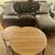 Dark grey chaise sofa couch with round coffee tables 3 thumbnail