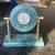 Leeman Marble Quartz Table 2-Piece Top Round Clock Vintage Green Gold 6 thumbnail