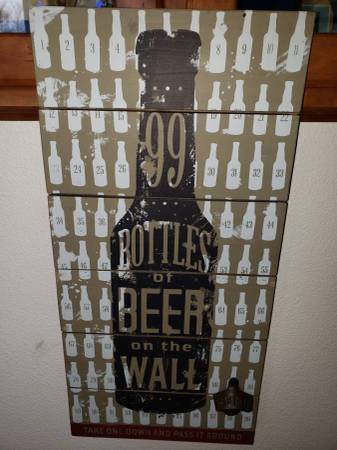 99 Bottles of Beer on the Wall Bottle Opener & Art on Wood 1