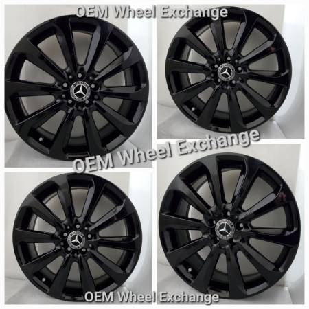 19" Black C300 C400 C350 Mercedes Wheels Rims OEM 1