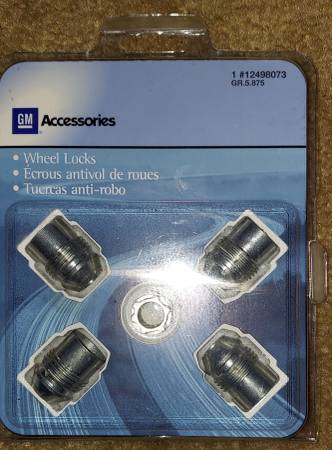 NEW Wheel Lock-Kit 4 Chevy-Chrome Fits 1997-23 Models Per List Below 1