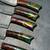 Beautiful custom-made Damascus steel 5 piece chef knife set 3 thumbnail