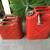 Vintage Metal Red Gas Tanks Jerry Cans 5L USMC And 8L gas tank with one hose 4 thumbnail