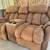 Matching Brown Leather Reclining Couch and Love Seat 10 thumbnail