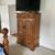 Queen bed, wardrobe, nightstand, half round end table 4 thumbnail