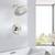 Single Handle 1-Spray 9" Round High Pressure Shower Faucet in Brushed 2 thumbnail