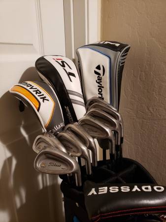 tall Titleist full golf clubs set and bag 1