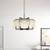 MODERN 6-LIGHT BLACK/GOLD CRYSTAL CHANDELIER - ALLNEW 3 thumbnail